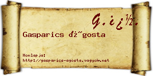 Gasparics Ágosta névjegykártya
